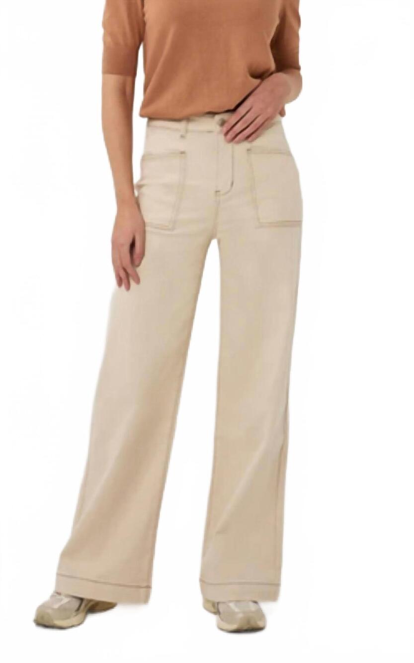 NEW ESQUALO wide leg pants in natural